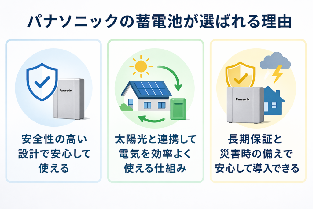 パナソニックの蓄電池が選ばれる理由