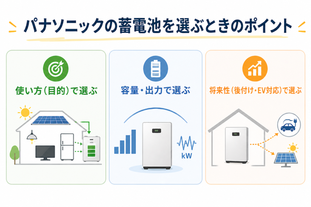 パナソニックの蓄電池はどれを選べばいい？