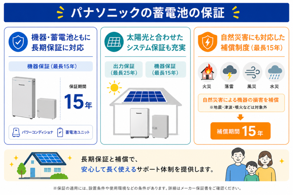 パナソニックの蓄電池の保証