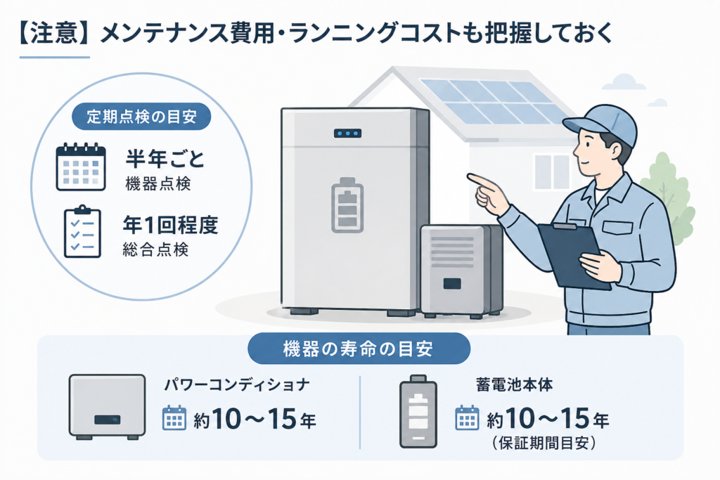 【注意】メンテナンス費用・ランニングコストも把握しておく