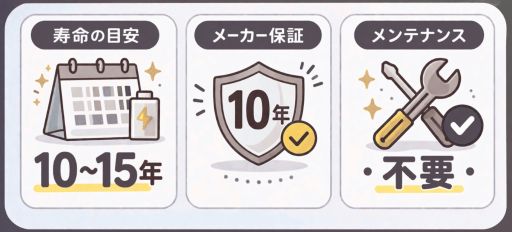 何年くらい持つの？寿命は10〜15年程度が目安