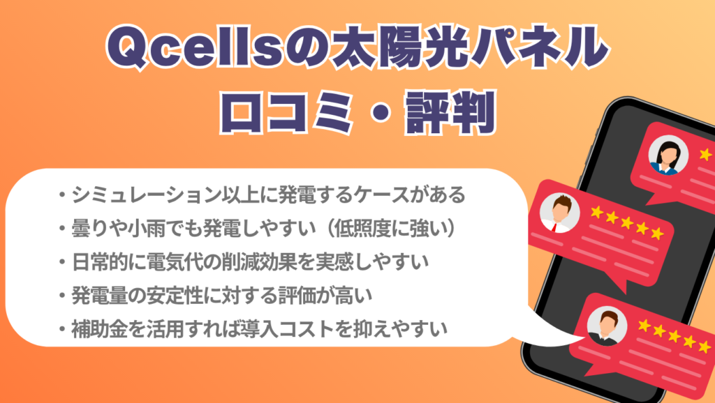 Qcellsの太陽光パネルの評判は？口コミを調査