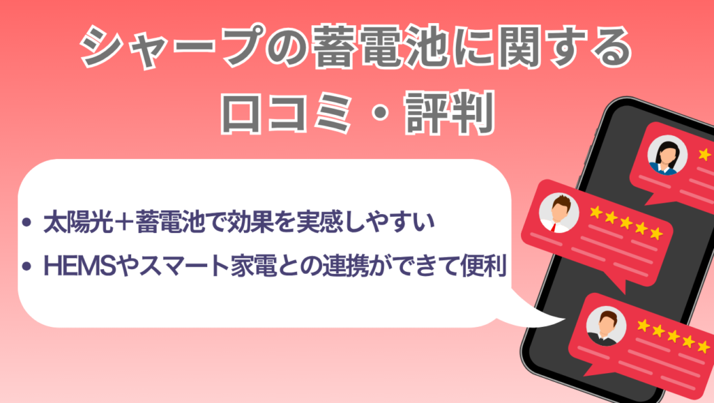 シャープの蓄電池の口コミ・評判
