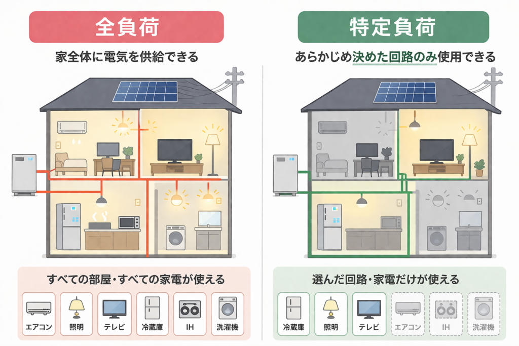 全負荷・特定負荷の違い