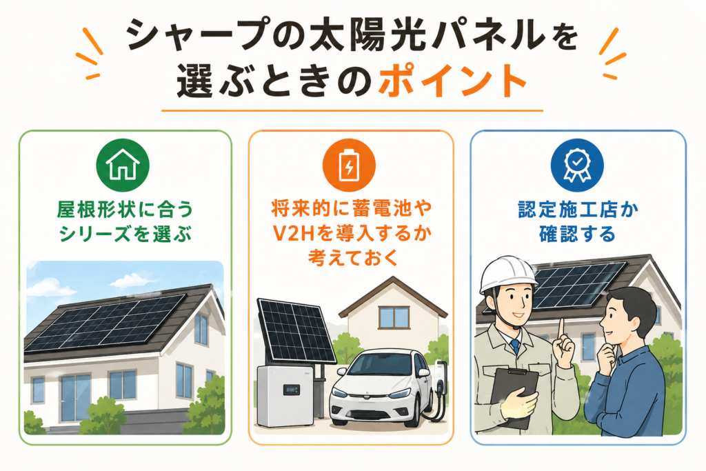 シャープの太陽光パネルで失敗しない選び方