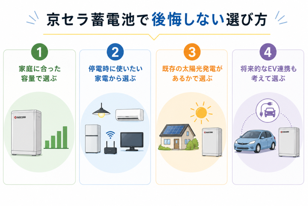 京セラ蓄電池で後悔しない選び方