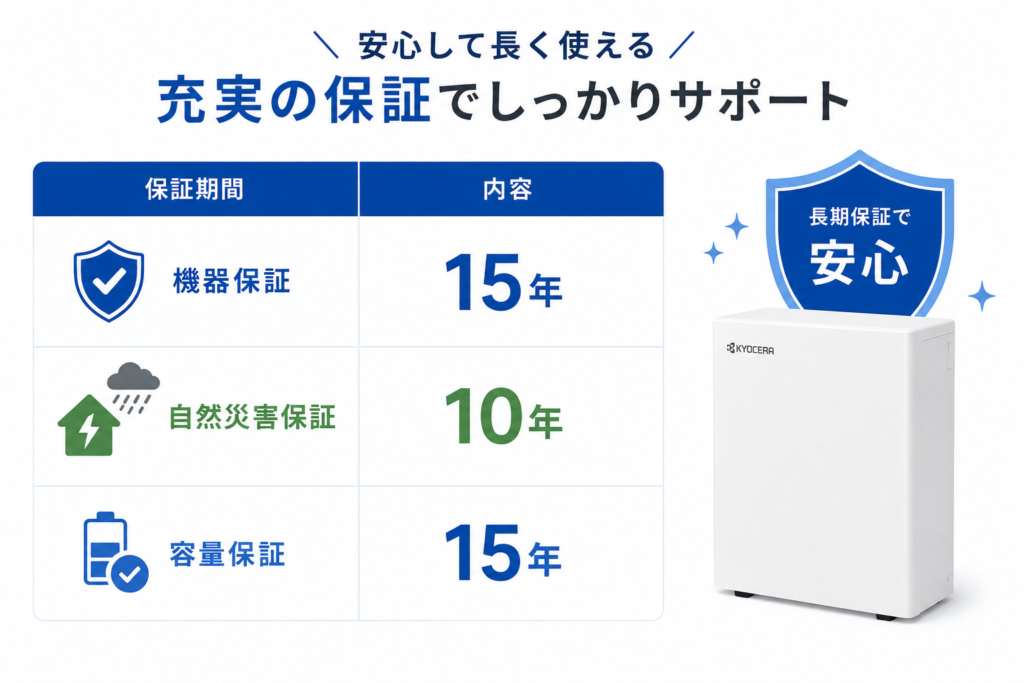 京セラ,蓄電池,保証