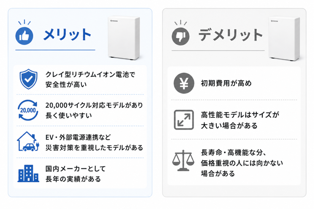 京セラ,蓄電池,メリット,デメリット