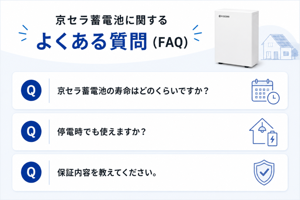 京セラ蓄電池に関するよくある質問（FAQ）