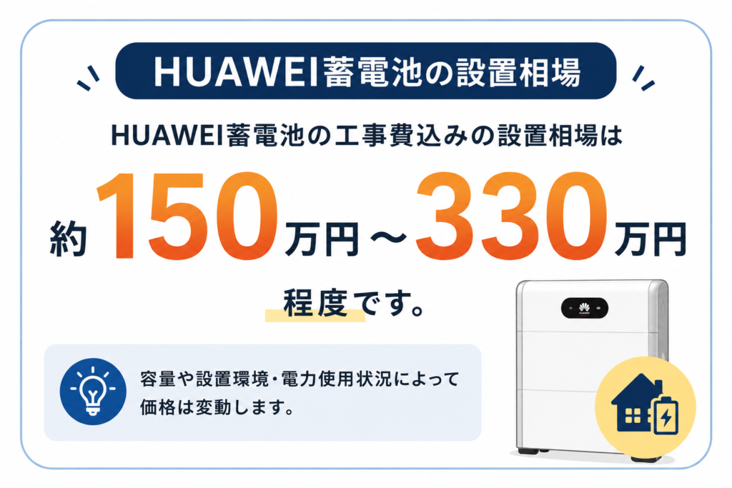 Huawei,蓄電池,価格相場