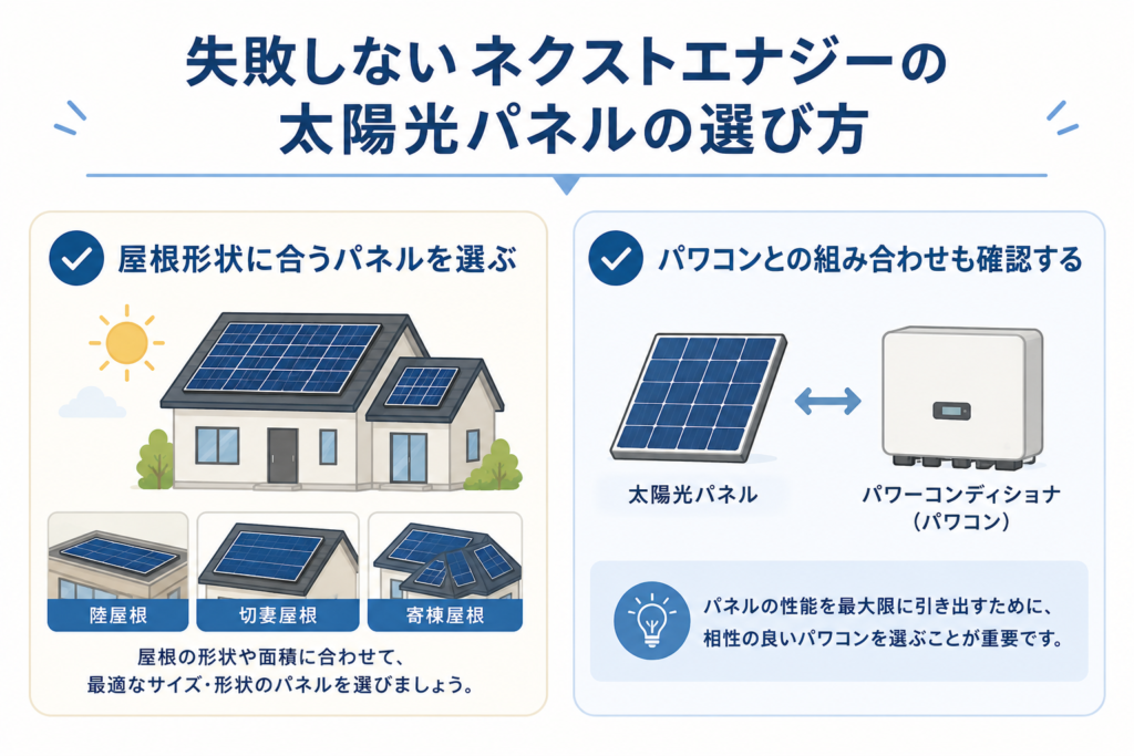 失敗しないネクストエナジーの太陽光パネルの選び方