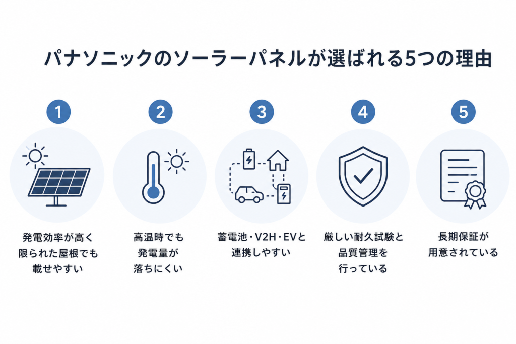パナソニックのソーラーパネルが選ばれる理由