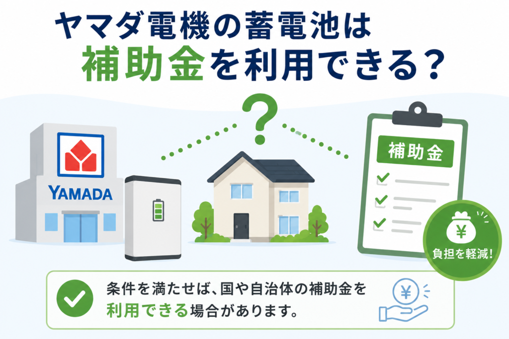 ヤマダ電機の蓄電池は補助金を利用できる？