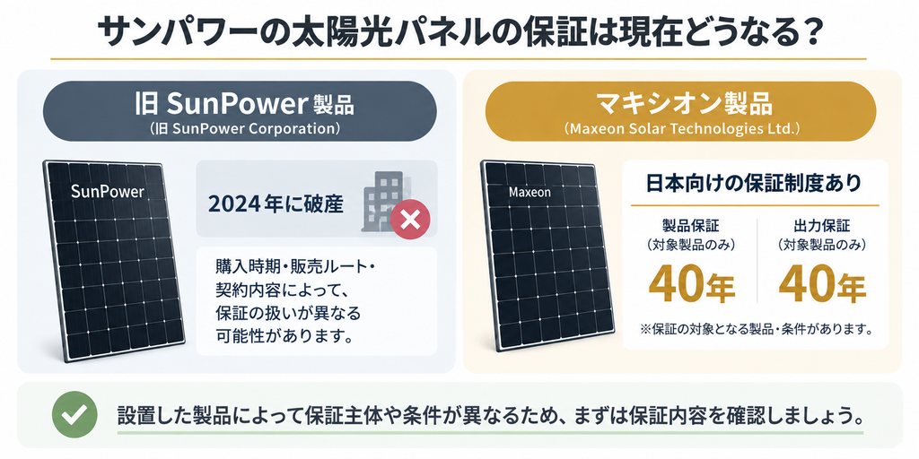 サンパワーの太陽光パネルの保証は現在どうなる?