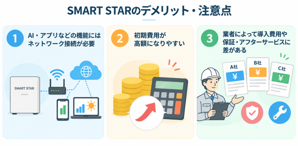 現行SMART STARのデメリット・注意点