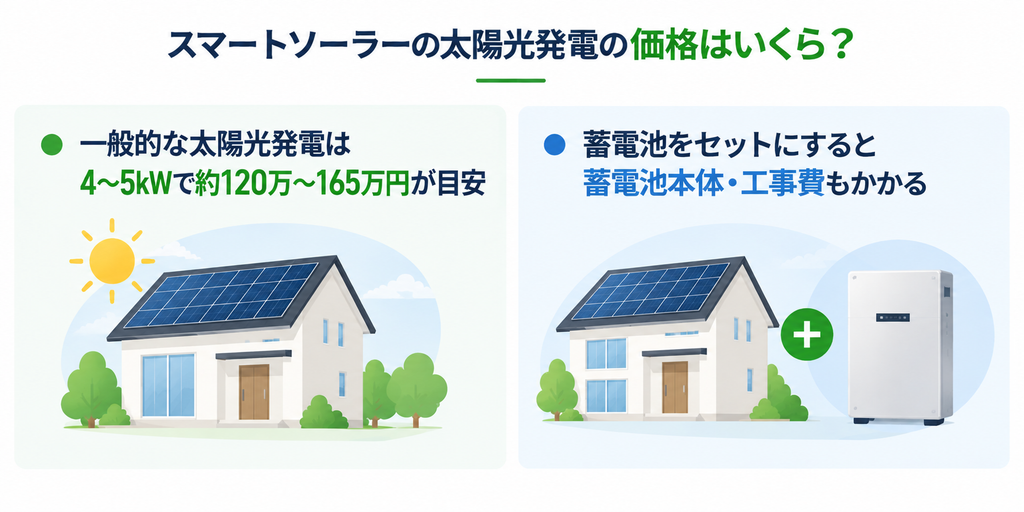 スマートソーラーの太陽光発電の価格はいくら?
