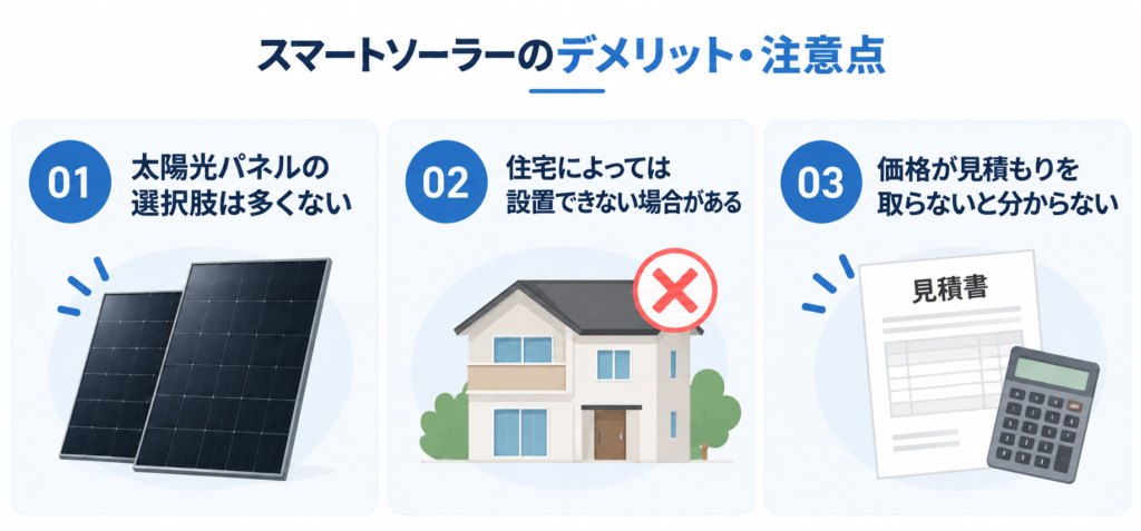 スマートソーラーのデメリット・注意点